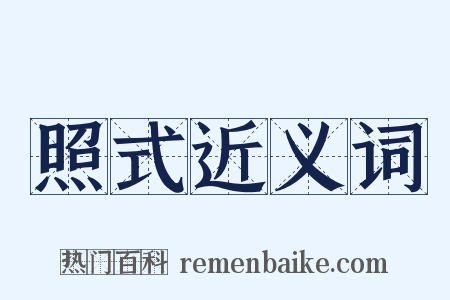 照式近义词是什么意思的图片